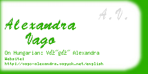 alexandra vago business card